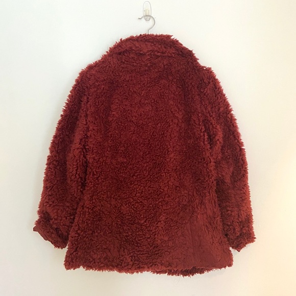 Red Teddy Coat - Picture 3 of 4